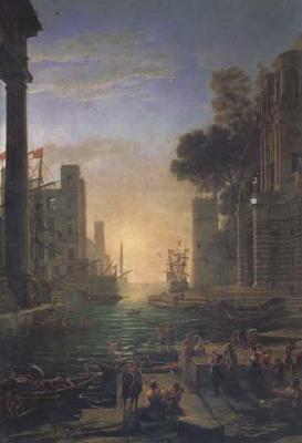 Claude Lorrain Port of Ostia with the Embarkation of St Paula (mk17) oil painting picture